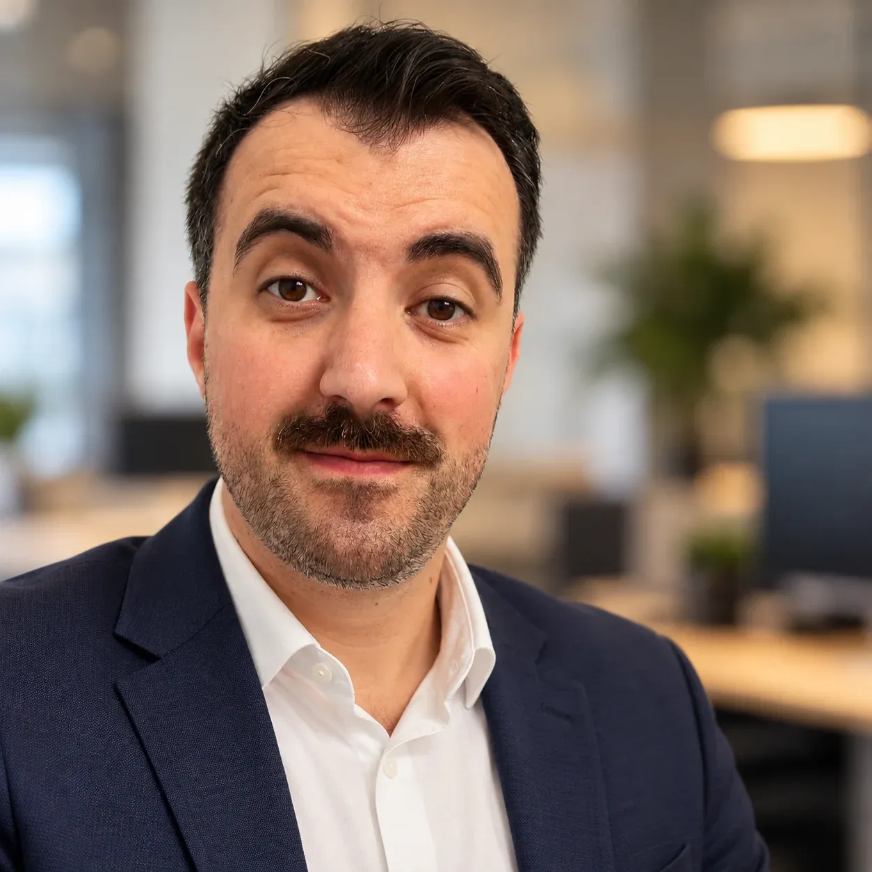 Mihnea Cojocaru im Büro